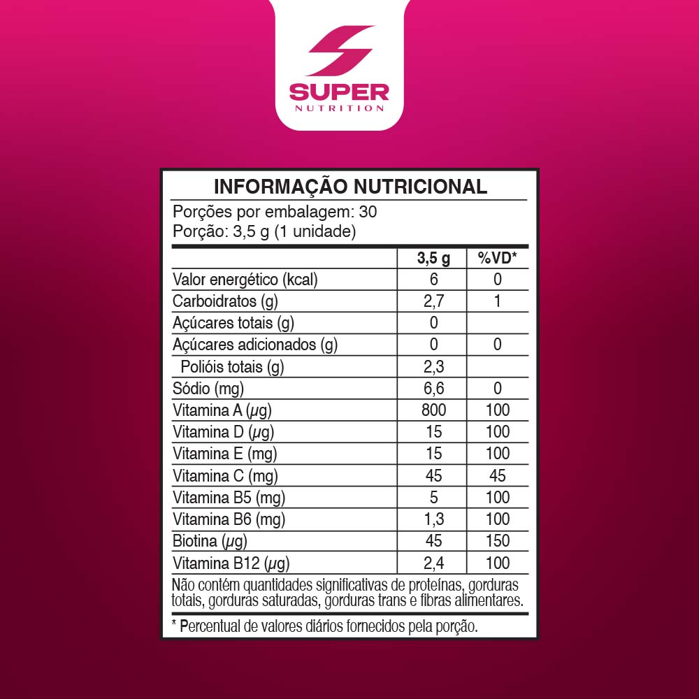 Super Gummy Beauty Hair Skin Morango (30 gomas)