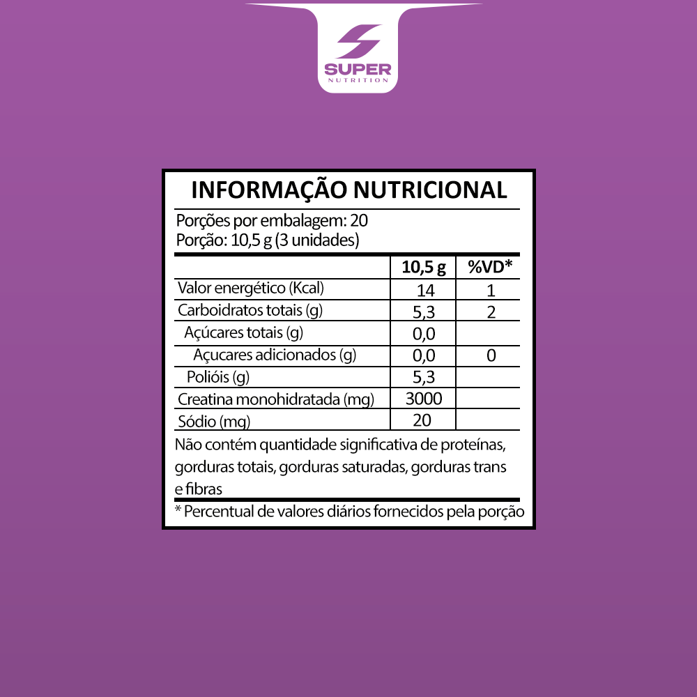 Super Gummy Creatina Amora (60 gomas)
