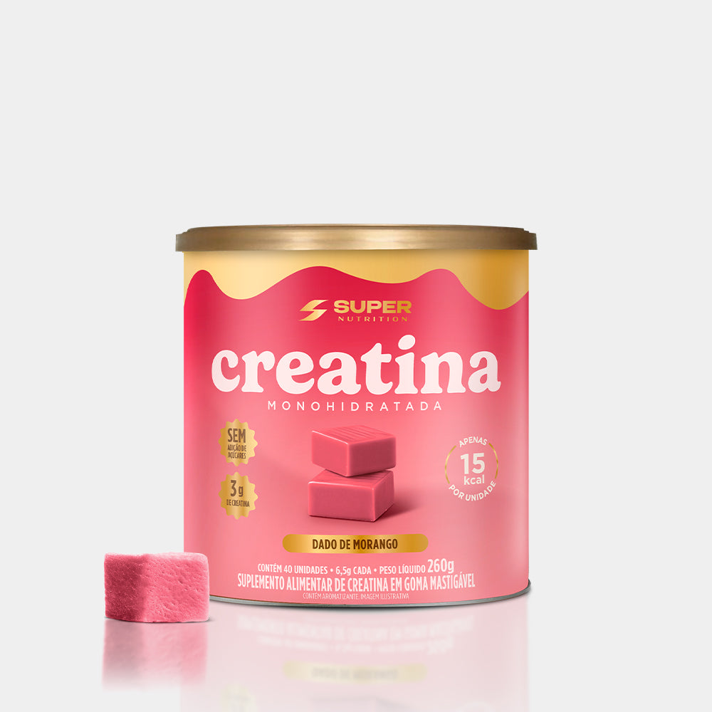 Dado de Creatina Sabor Morango Super Nutrition (40 unidades)