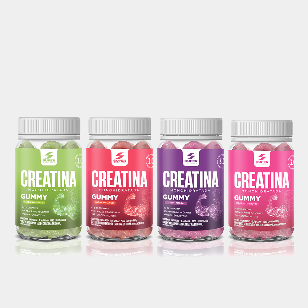 Kit 04 Super Gummy Creatina Sabores