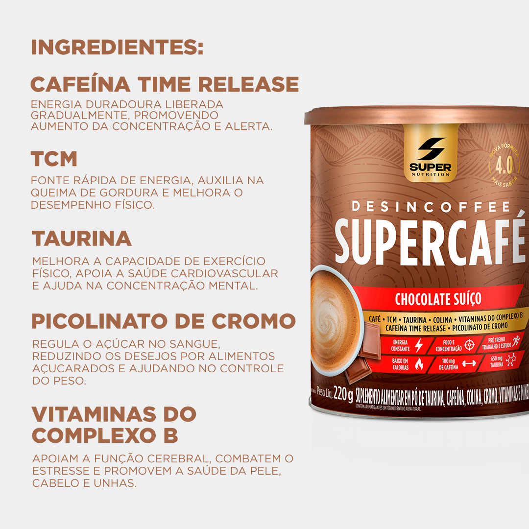 Compre 1 Leve 2 Desincoffee Supercafé Chocolate Suíço